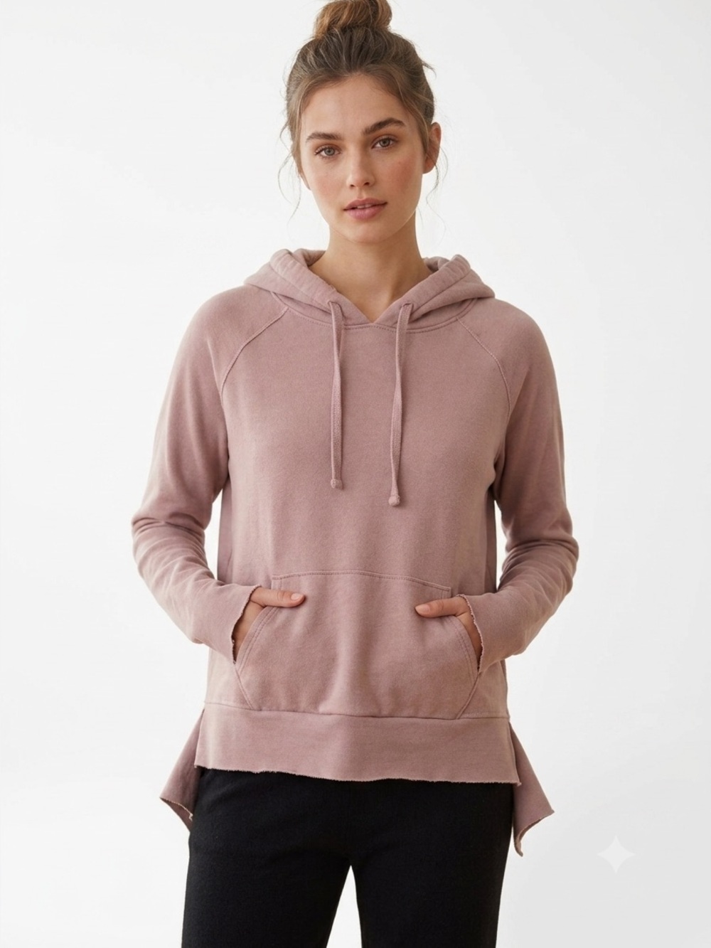 Frank & Eileen Dusty Rose Pink Tee Lab Pullover Distressed Hoodie - Medium